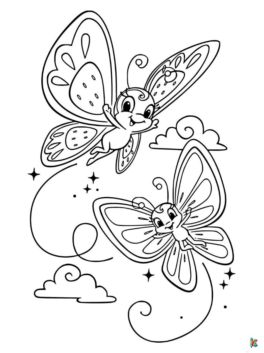 Butterfly coloring pages â