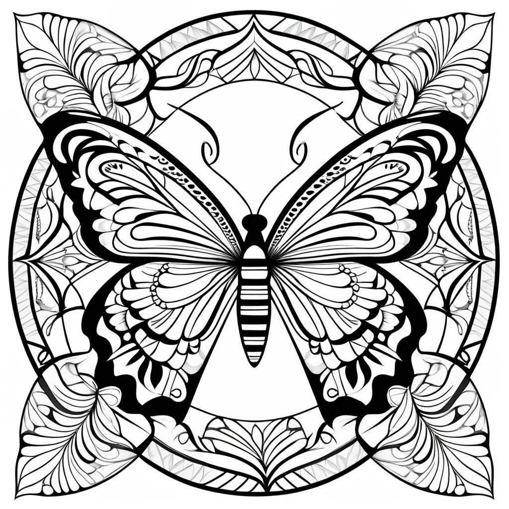 Beautiful butterfly for coloring