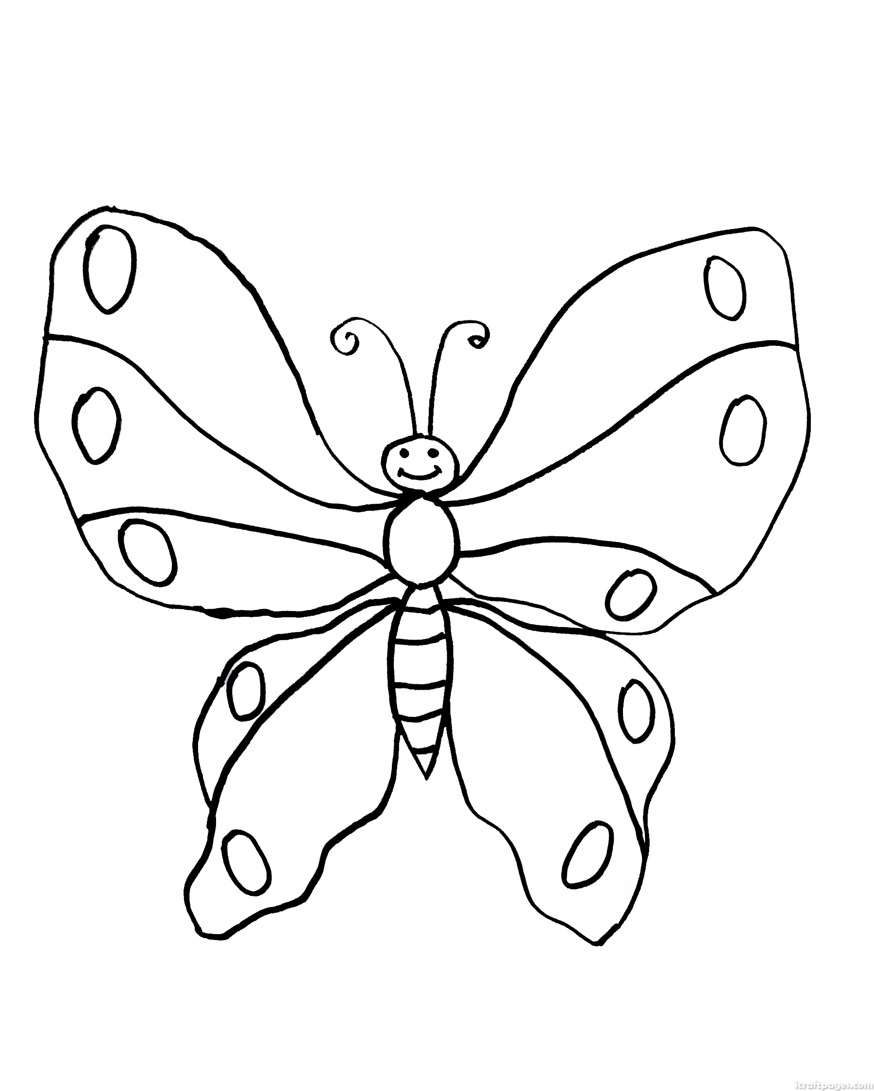 How to draw a cute butterfly coloring page