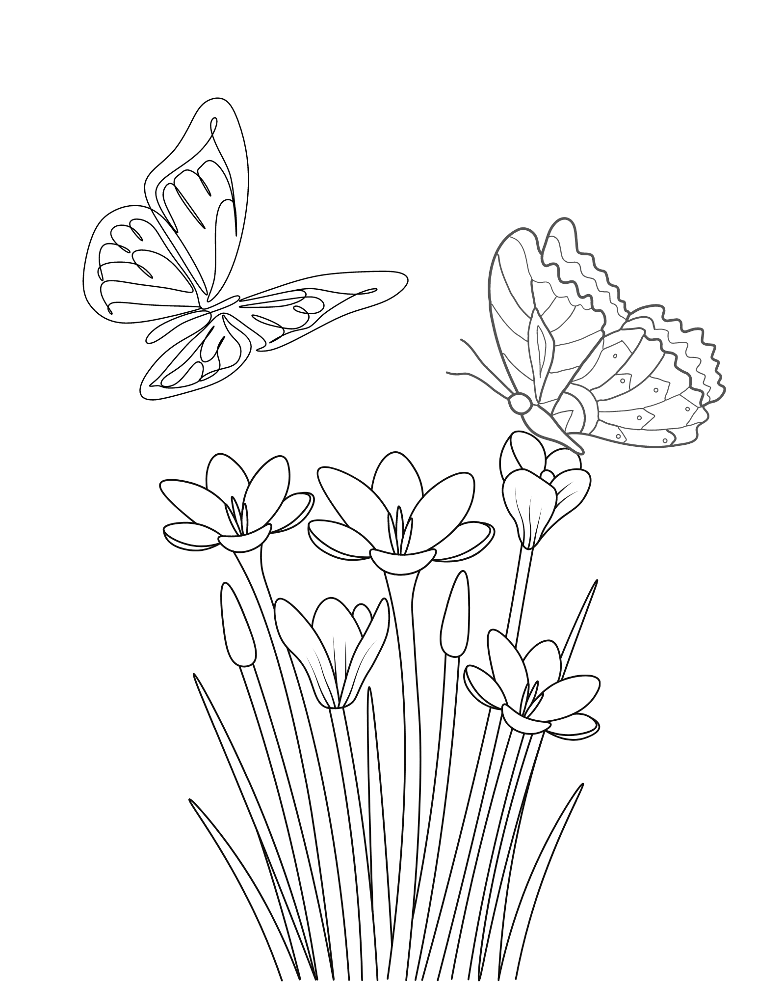 Free printable butterfly coloring pages