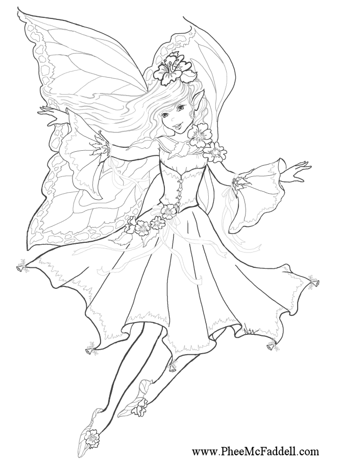 Melody fairy coloring page