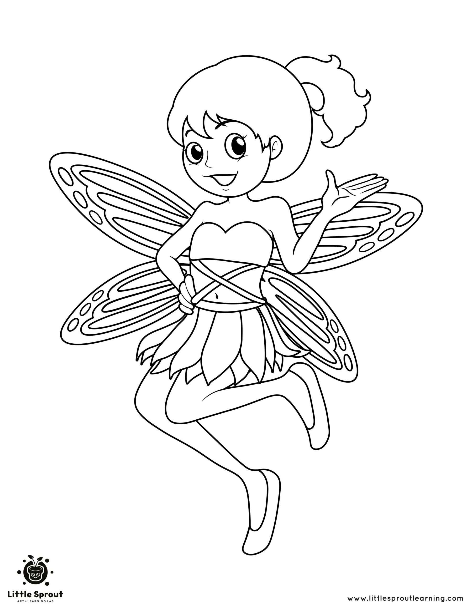 Fairy coloring pages