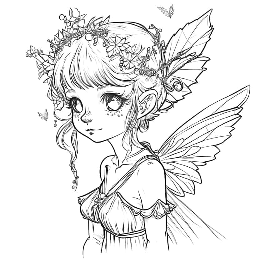 Fairy coloring pages
