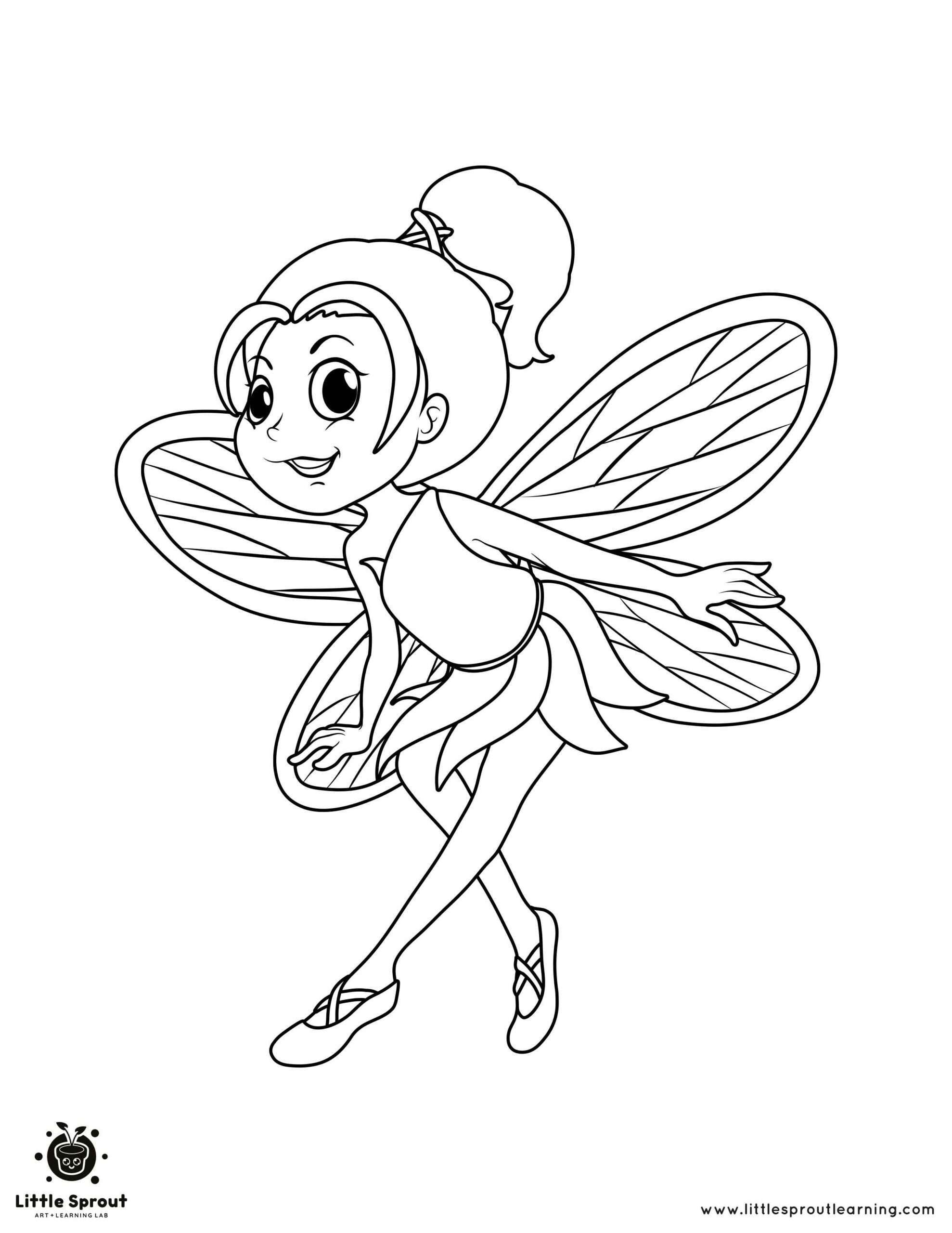 Fairy coloring pages