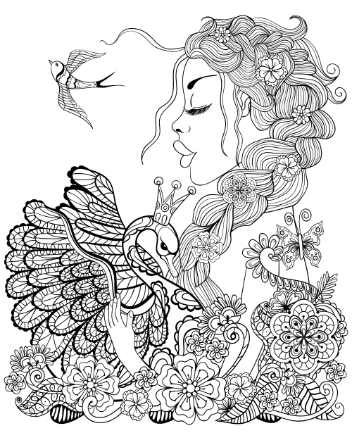 Fairy coloring page