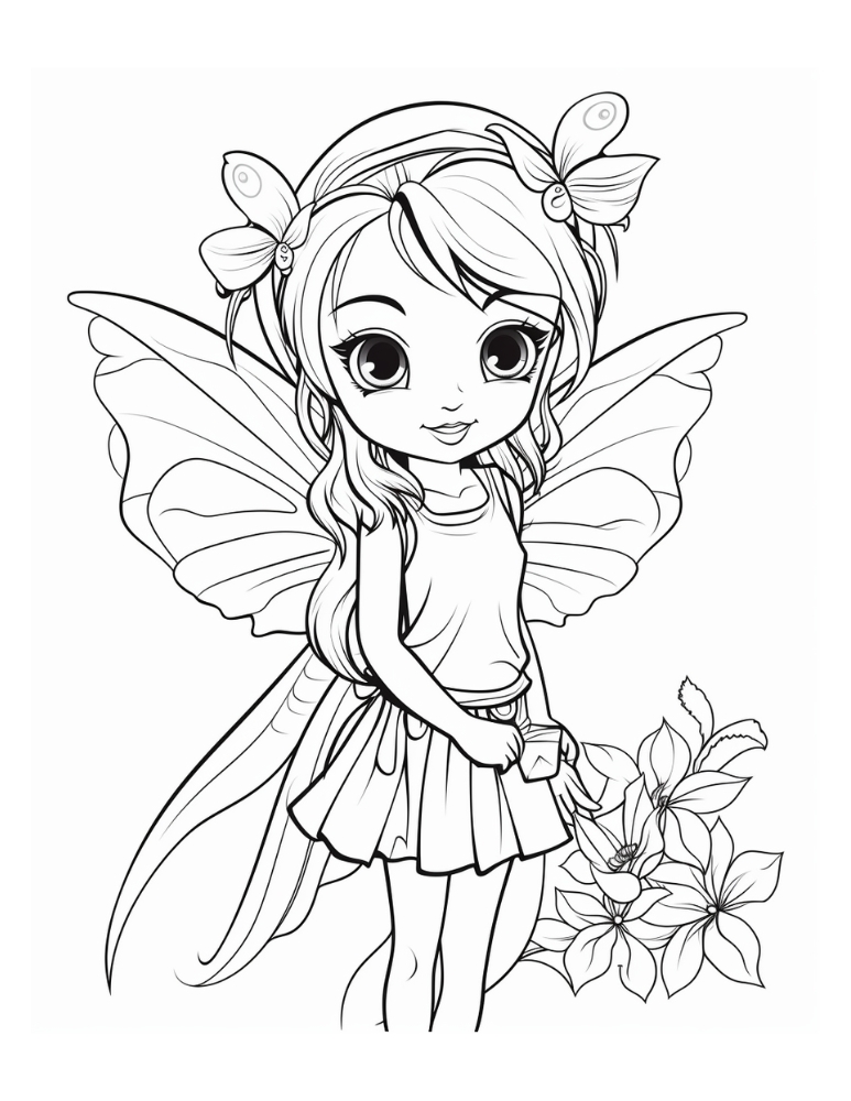 Free printable fairy coloring pages