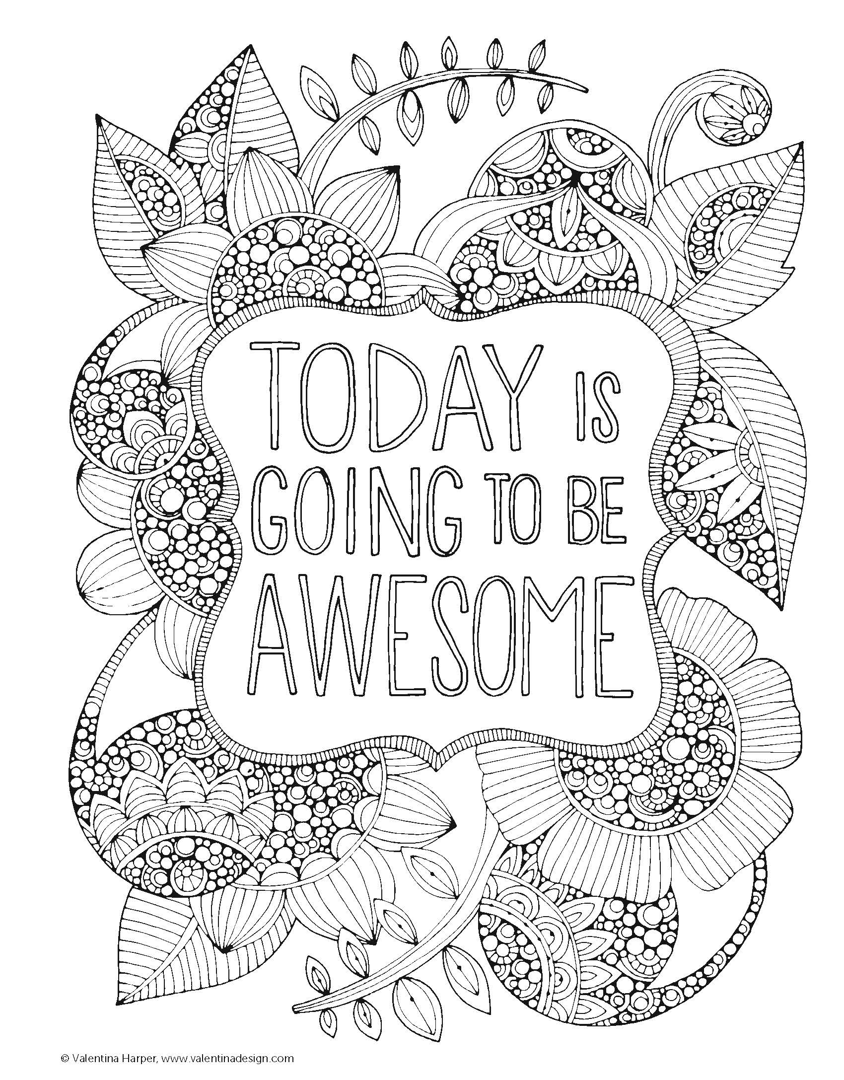 Free adult colouring pages