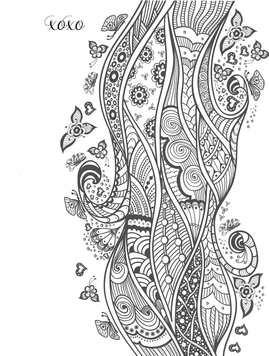 Free printable valentines adult coloring pages