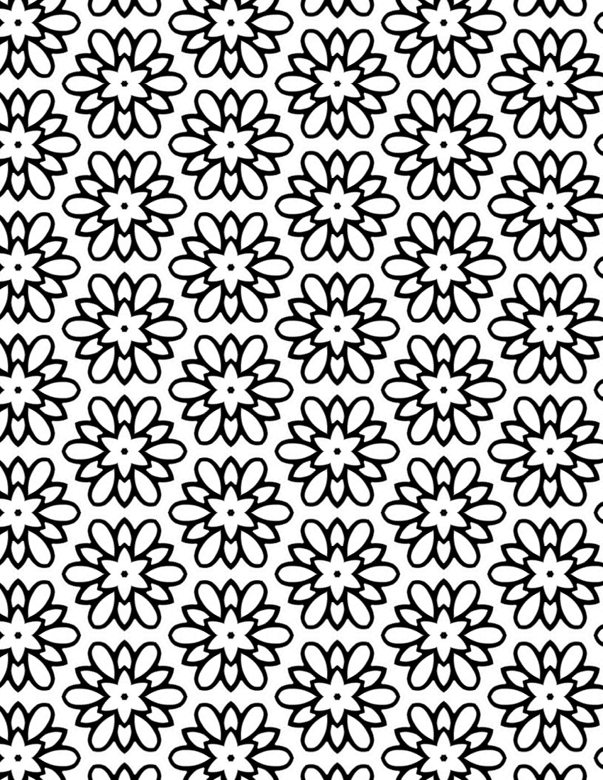Pretty coloring sheet for adults