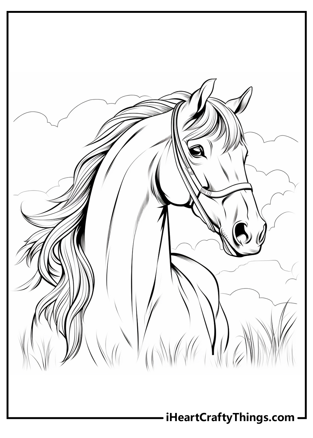Realistic horse coloring pages updated