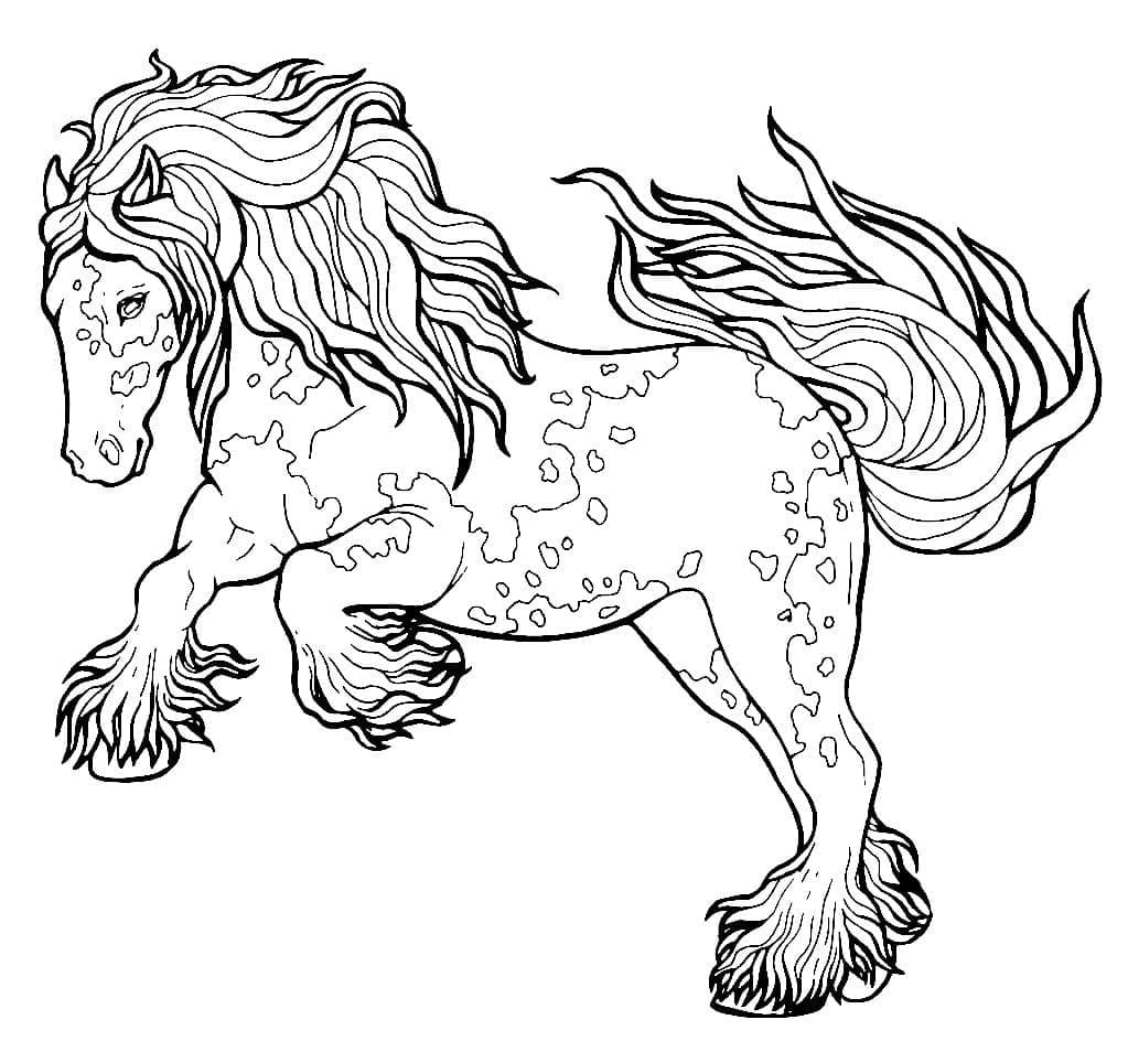 Pretty horse coloring page