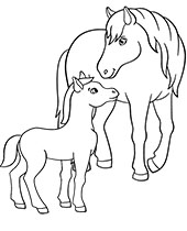 Free horses coloring pages