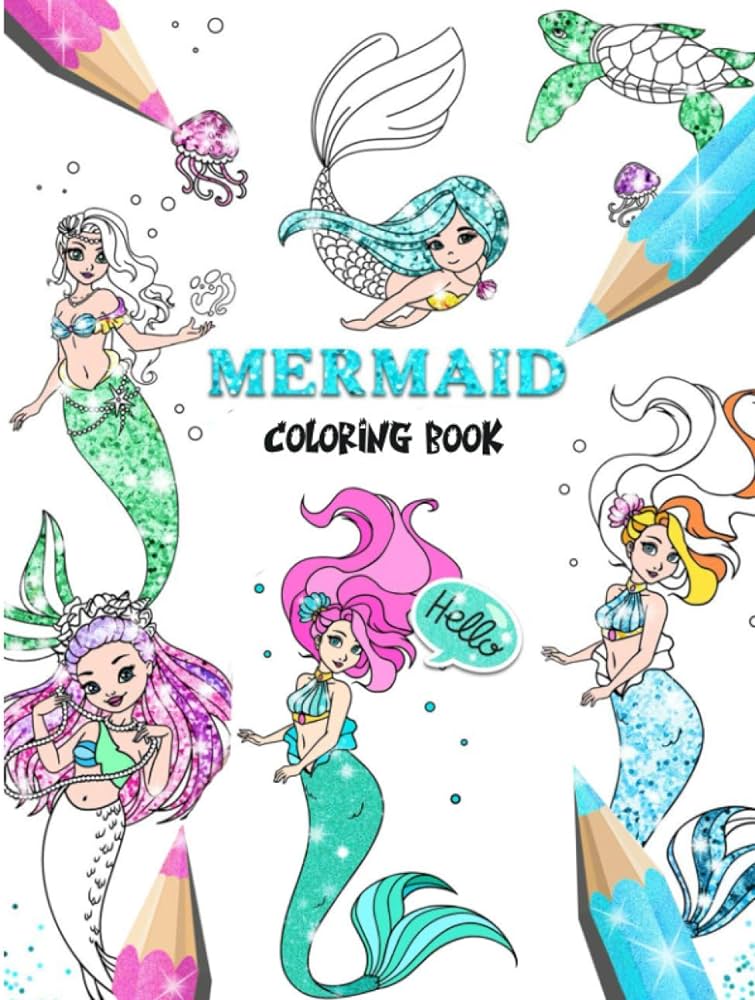 Mermaid coloring book an amazing adult detailed drawings coloring pages with beautiful mermaids life sea underwater world designs for relaxation stress relief lab ecolor books