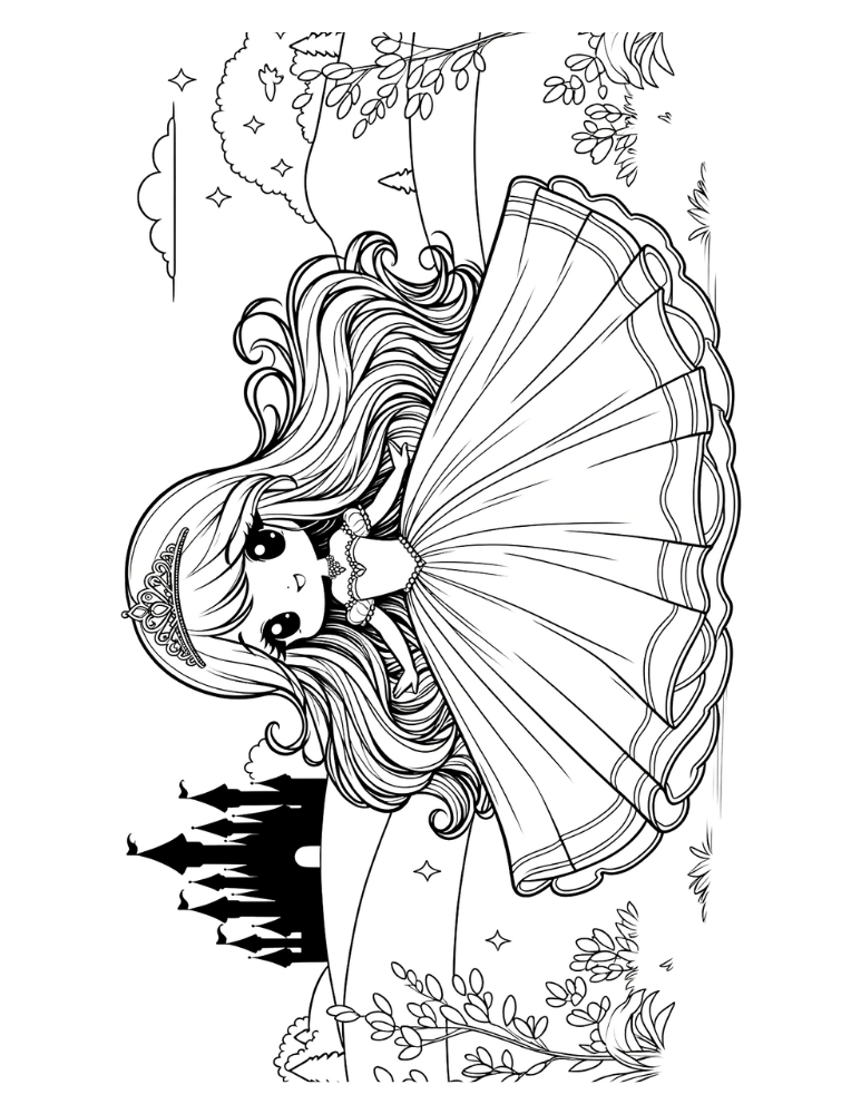 Free princess coloring pages for kids