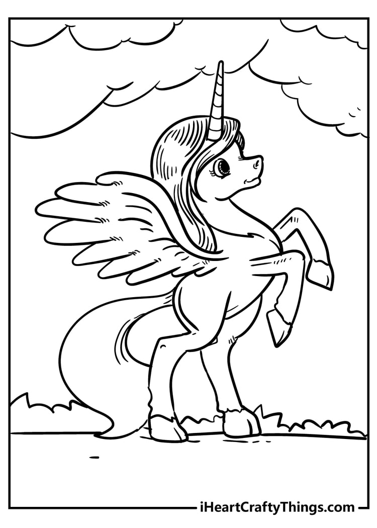 Unicorn coloring pages free printables