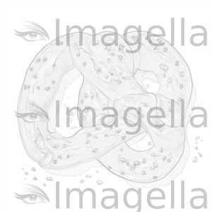 Oil painting style pretzel clipart k vector art â