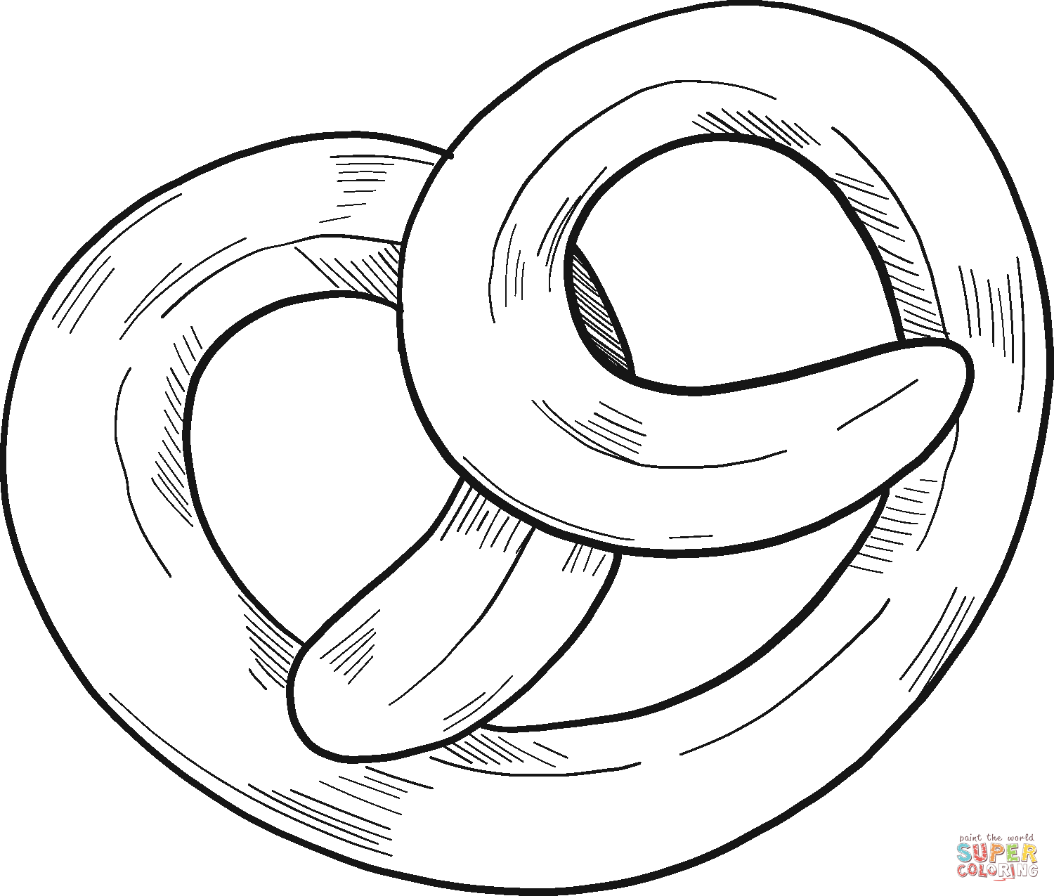 Pretzel coloring page free printable coloring pages