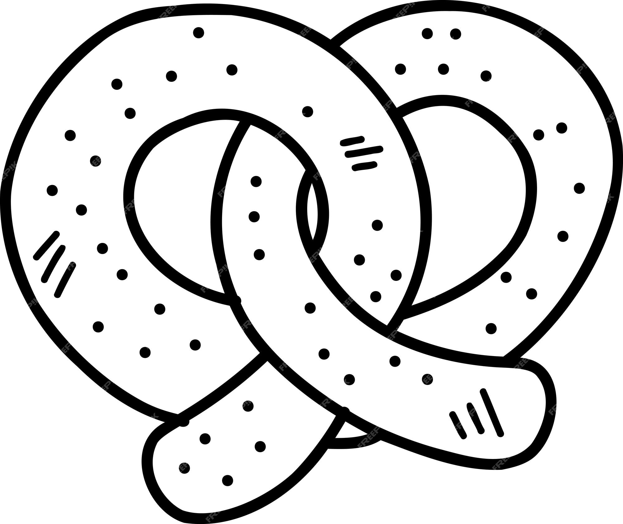 Premium vector hand drawn pretzels illustration