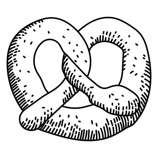 Food line art pretzel png design in line art art art wallpaper