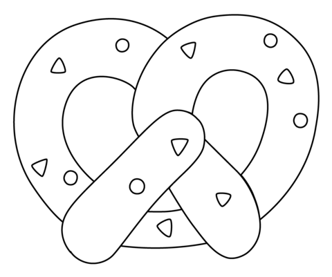 Pretzel emoji coloring page free printable coloring pages