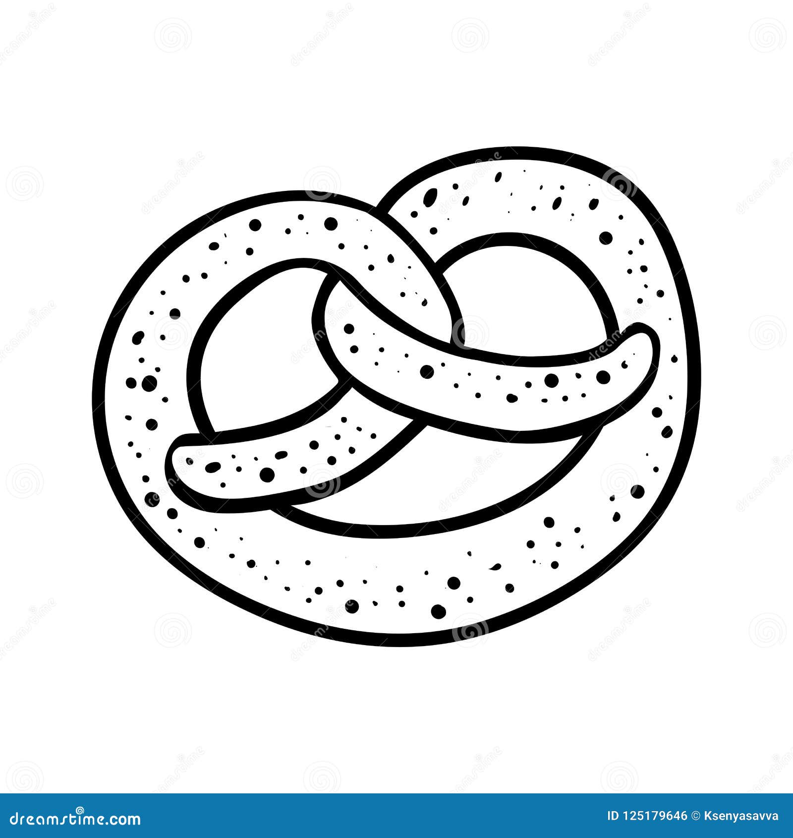 Coloring book pretzel stock vector illustration of german