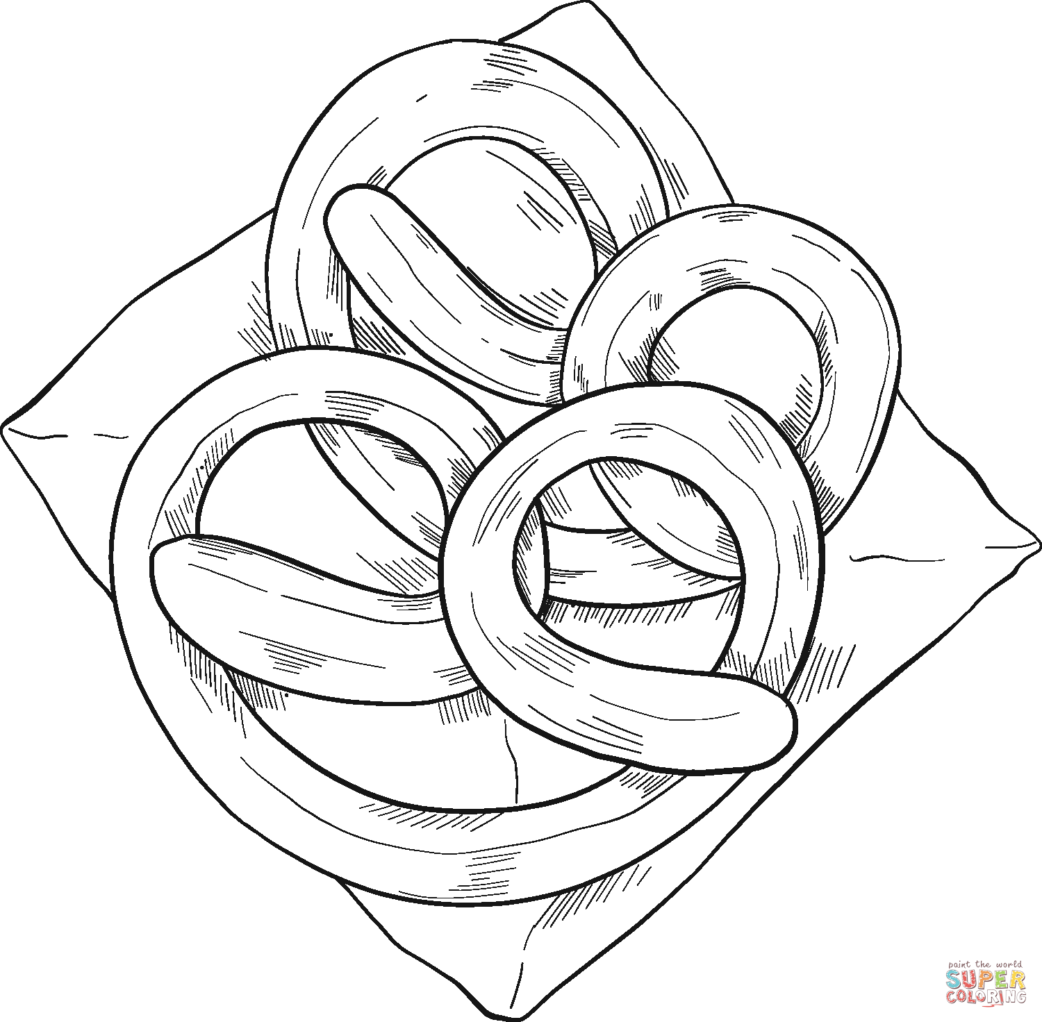 Pretzels coloring page free printable coloring pages
