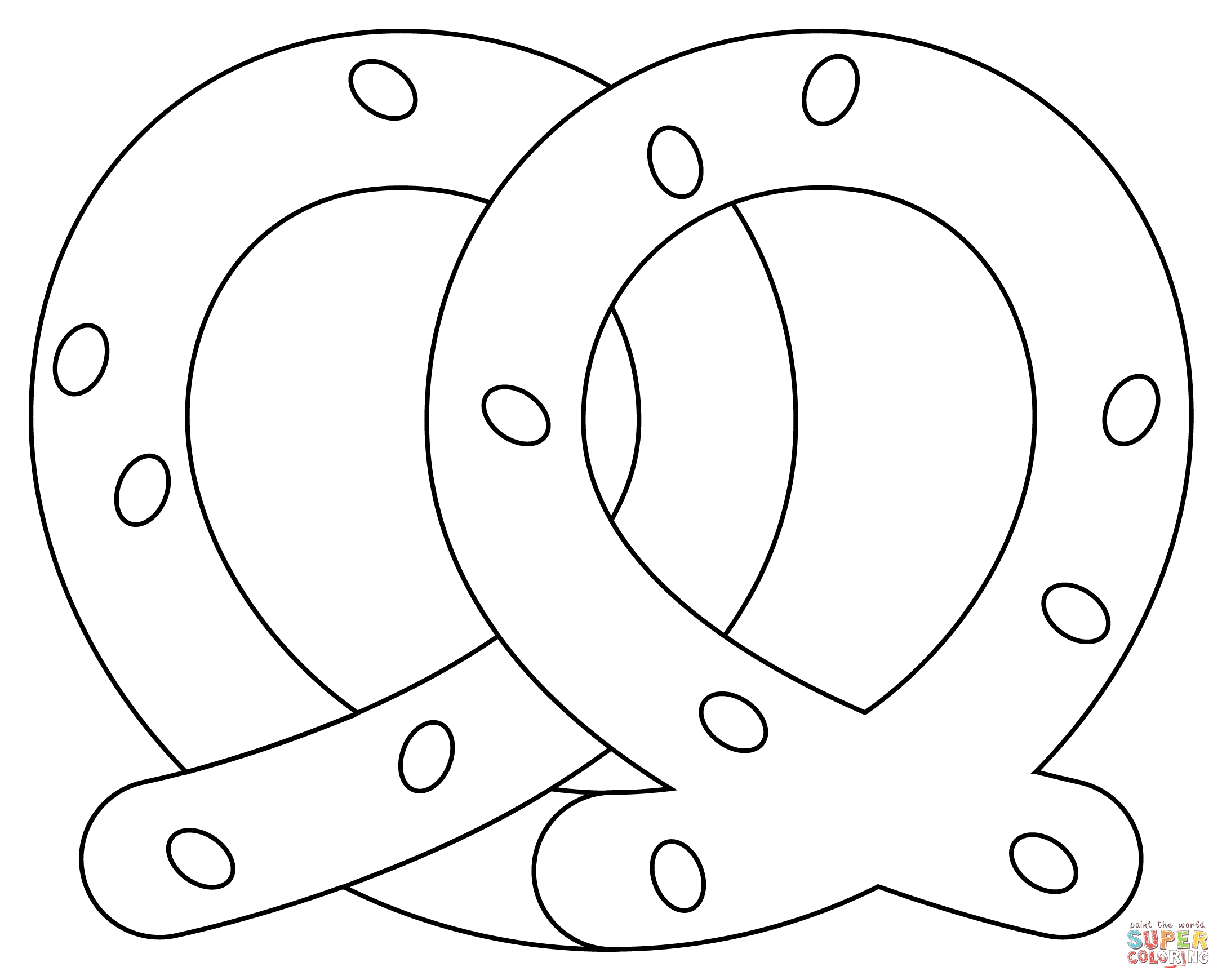 Pretzel coloring page free printable coloring pages