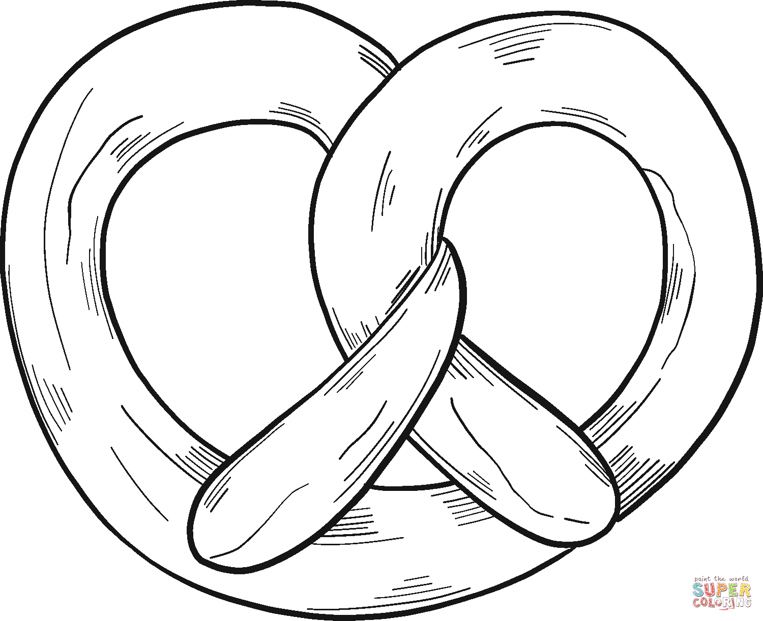 Pretzel coloring page free printable coloring pages