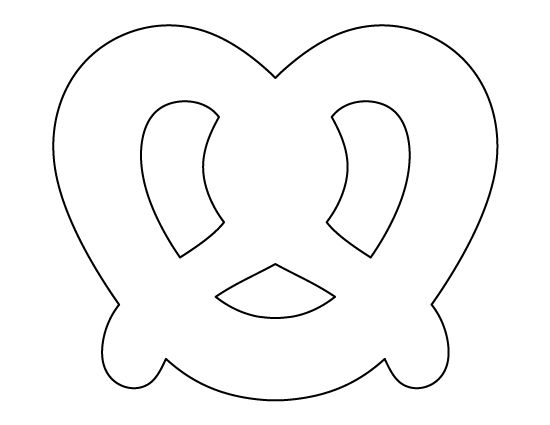Printable pretzel template felt food patterns felt crafts crafts