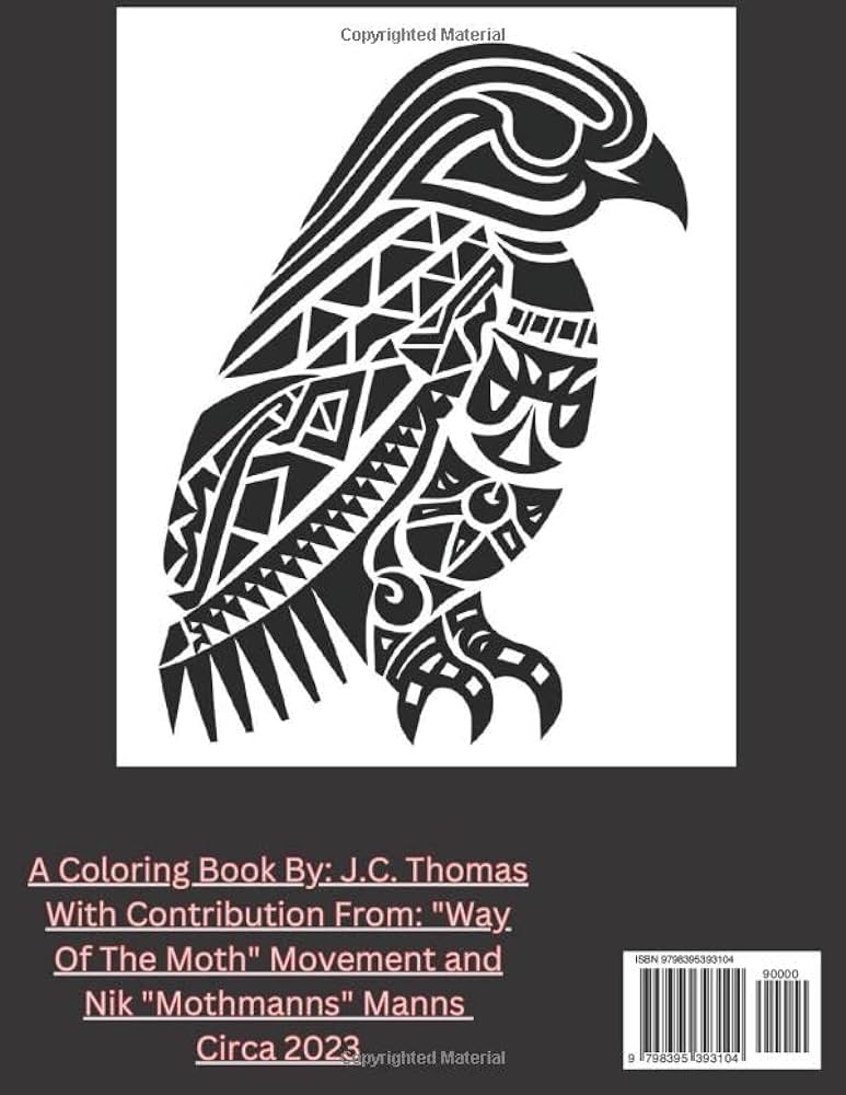 Birds of prey a tribal art coloring book thomas jc books