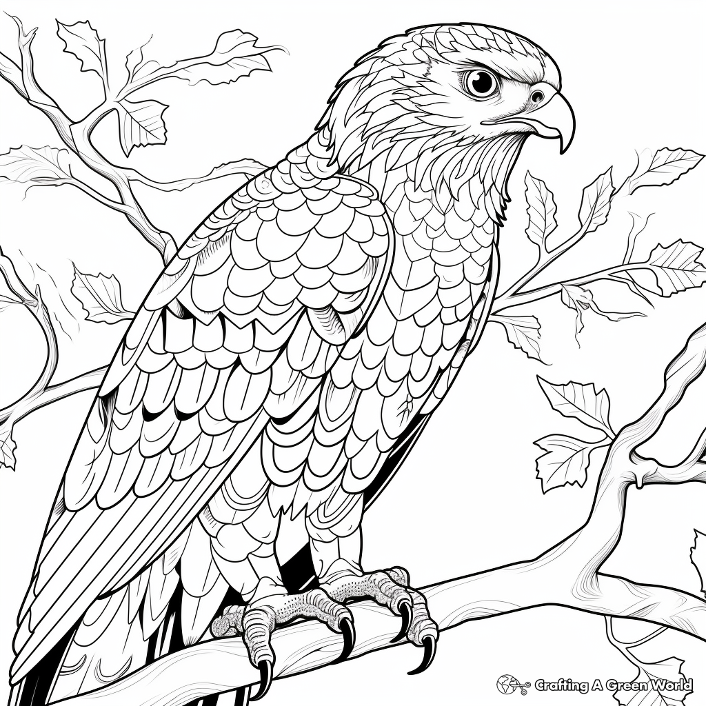 Hawk coloring pages