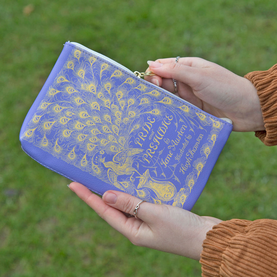 Pride and prejudice purple pouch purse â well read pany