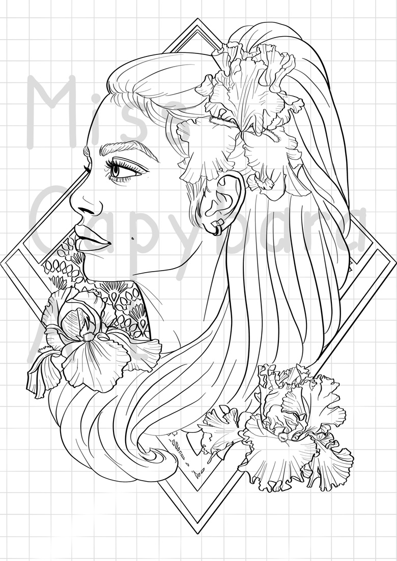 Iris pride coloring page