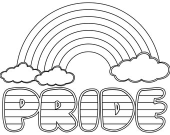 Printable pride coloring pages to celebrate lgbtqia pride instant download