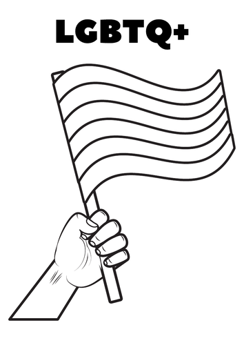 Lgbtq pride month colouring flag page teaching resources