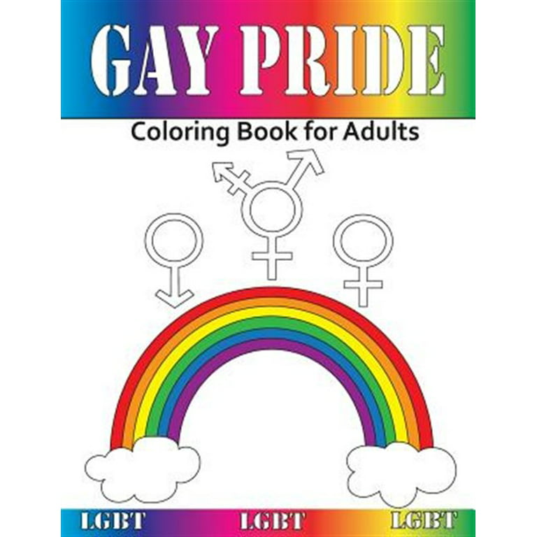 Gay pride coloring book for adults paperback