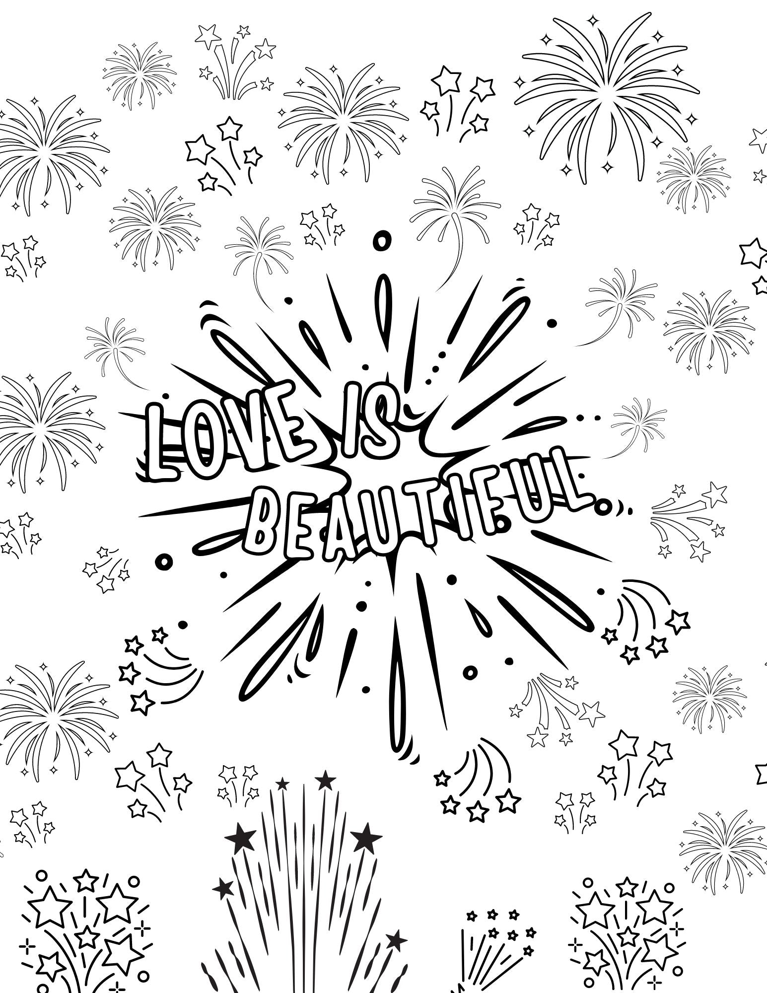 Celebrate pride coloring book pages to express your lgbtq pride