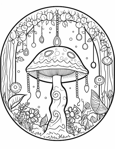 Page pride mushroom coloring page images