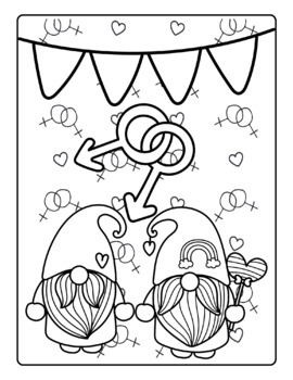 Pride gnome lgbt coloring pages by qetsy tpt