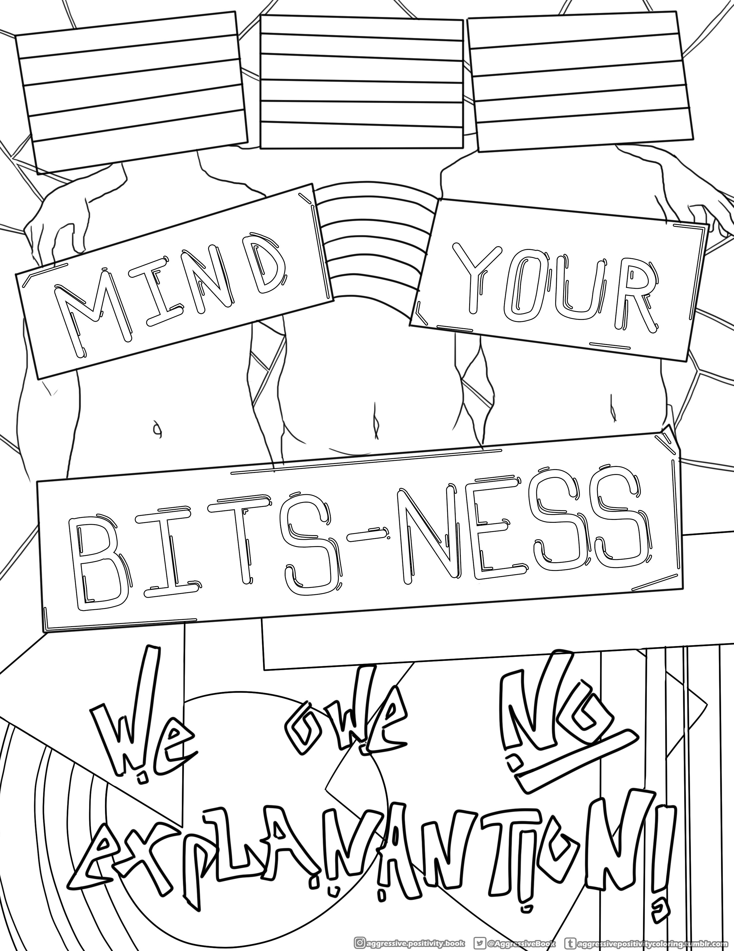Aggressivepositivitybook on x fridayfun i have the pride coloring pages i was working on finished you can download a pdf here httpstcowaumhzixza feel free to color please tag me if