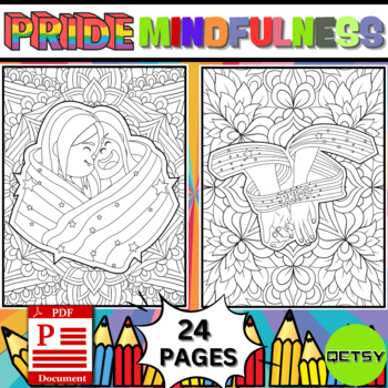 Mindfulness pride coloring pages pride month coloring sheets lgbtq pride