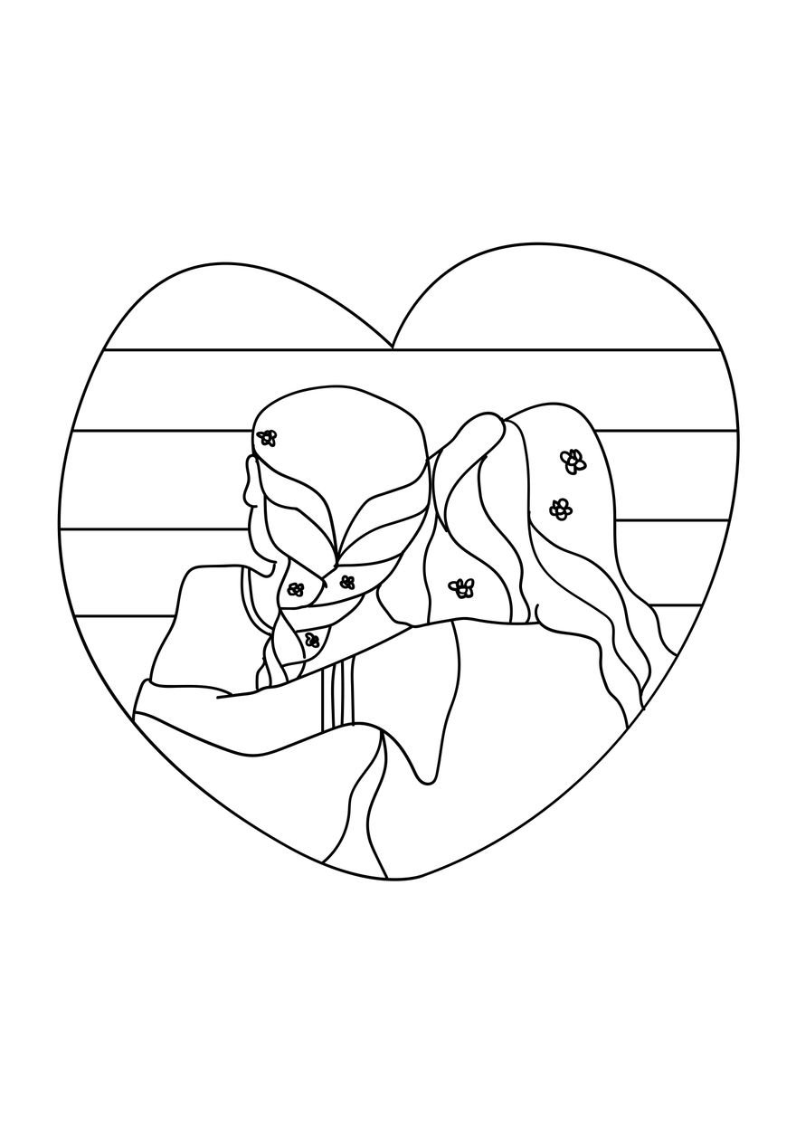 Free beautiful pride month drawing