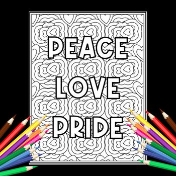 Pride coloring pages by teachers helper tpt