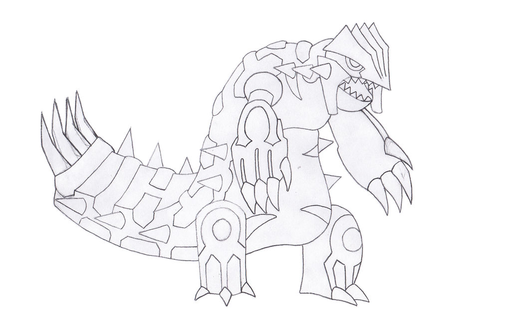 Primal groudon sketch by boomkey on