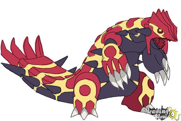How to draw primal groudon from pokemon