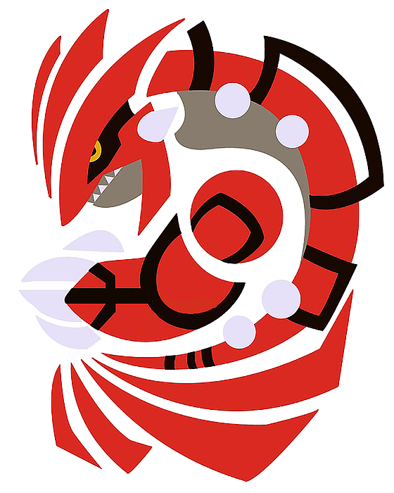 Primal groudon greeting card by susan a hammer