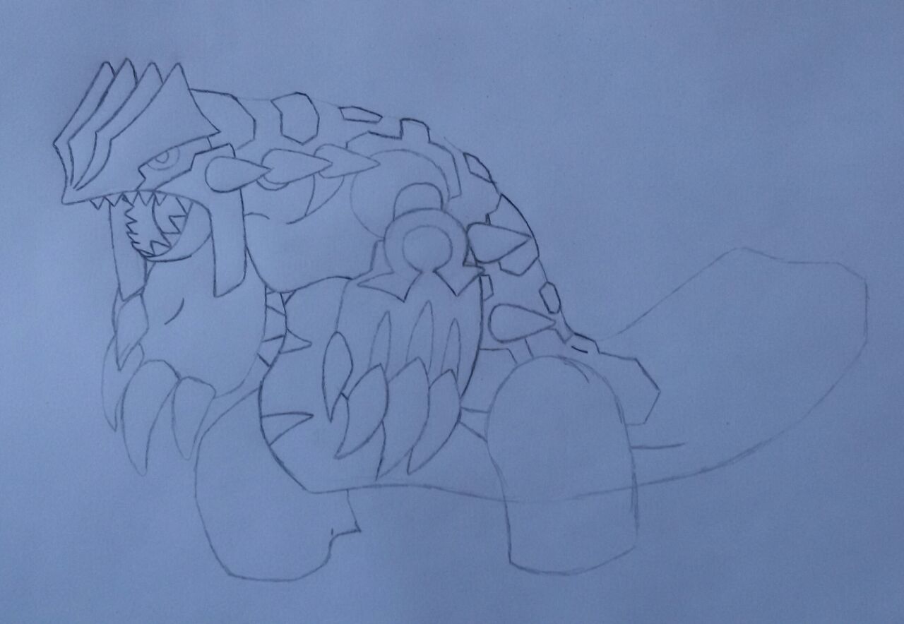 Tutorial de desenho primal groudon