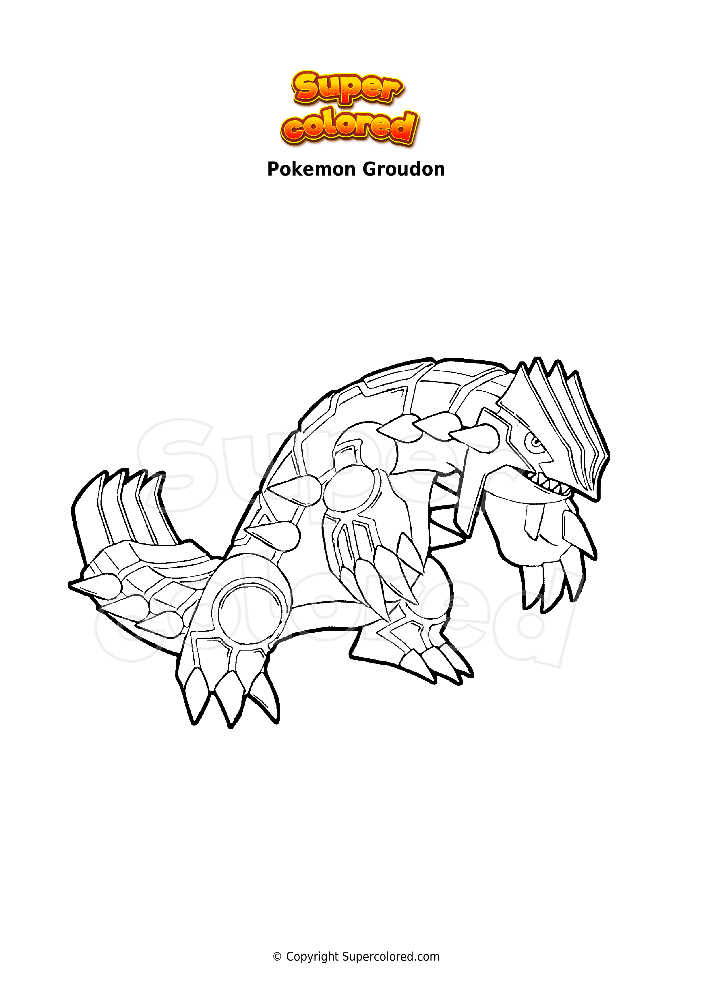Coloring page pokemon groudon
