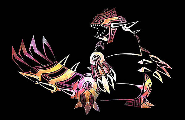 Groudon primal art print by susan a hammer