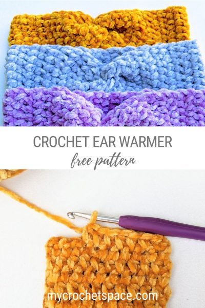 Crochet ear warmer winter headband
